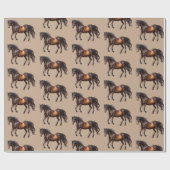 ハウディ女性のカーボーイカウボーイウェスタンホース ラッピングペーパー (フラット)