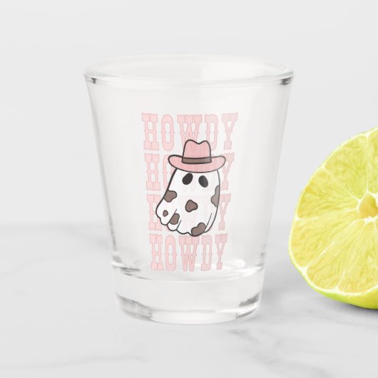 ハウディ女性のカーボーイハロウィーンかわいいショットグラス ショットグラス (正面)