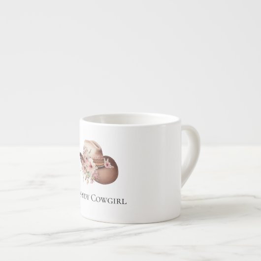 ハウディ女性のカーボーイフローラハット エスプレッソカップ (正面右)