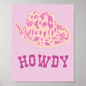 ハウディ女性のカーボーイ帽子 ポスター (正面)