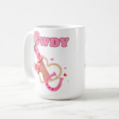 ハウディ女性のカーボーイ コーヒーマグカップ (正面左)