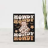 ハウディ幽霊カウボーイハットロデオウェスタンハロウィーン カード (正面)