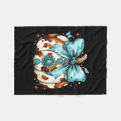 ハウディ秋ウエスタンパンプキンハロウィンコウィドパンプク フリースブランケット (正面(横))