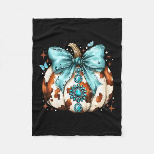 ハウディ秋ウエスタンパンプキンハロウィンコウィドパンプク フリースブランケット