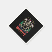 ハウディ踊りスケルトンおもしろいクリスマスホリデイ スタンダードカクテルナプキン (角)