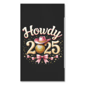 ハウディ2025年新年イブカウボーイウェスタン マグネット名刺 (正面縦)