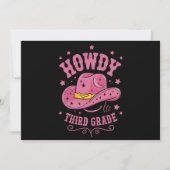 ハウディ3グレードカウボーイ女性のカーボーイ新学期 招待状 (正面)