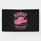 ハウディ3グレードカウボーイ女性のカーボーイ新学期 横断幕 (横)