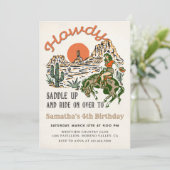 ハウディ！ウエスタンロデオカウボーイ誕生日招待状 招待状 (スタンド正面)
