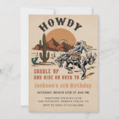 ハウディ!ウエスタンロデオカウボーイ誕生日招待状 招待状 (正面)