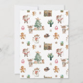 ハウディ・クリスマス | おもしろいウエスタンホリデーパーティー 招待状 (裏面)