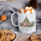 ハウディ・クリスマス | おもしろいウエスタンモノグラムホリデイ コーヒーマグカップ