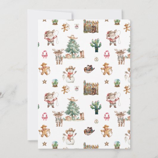 ハウディ・クリスマス | おもしろい西クリスマスフォト シーズンカード (裏面)