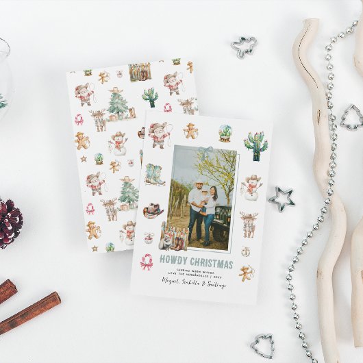 ハウディ・クリスマス | おもしろい西クリスマスフォト シーズンカード