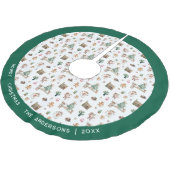 ハウディ・クリスマス | おもしろい西パーソナライズされた ブラッシュドポリエステルツリースカート (アングル)