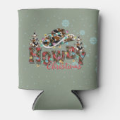 ハウディ・クリスマス |カウボーイクリスマスツリー 缶クーラー (正面)