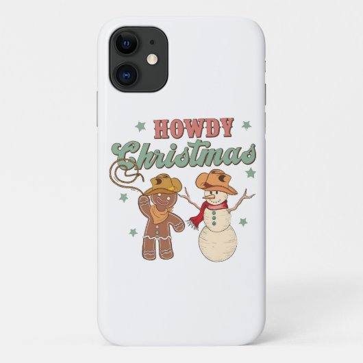 ハウディ クリスマス コウボーイ スノーマン ウェスタン おもしろ Case-Mate iPhoneケース (裏面)