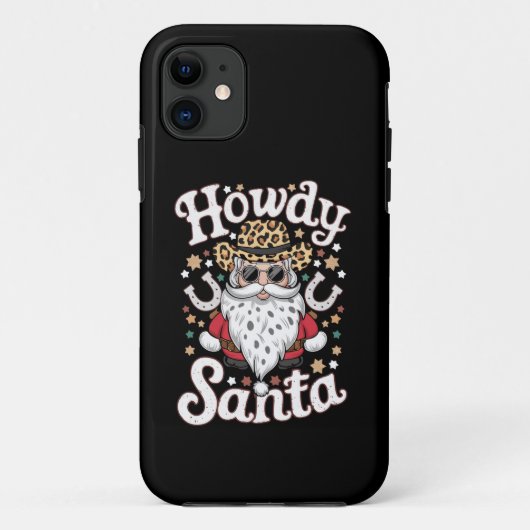 ハウディ サンタ ウエスタンカウボーイ ロデオ クリスマス ギフト Case-Mate iPhoneケース (裏面)