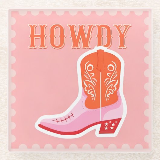 ハウディ バー ガラス コースター (正面)