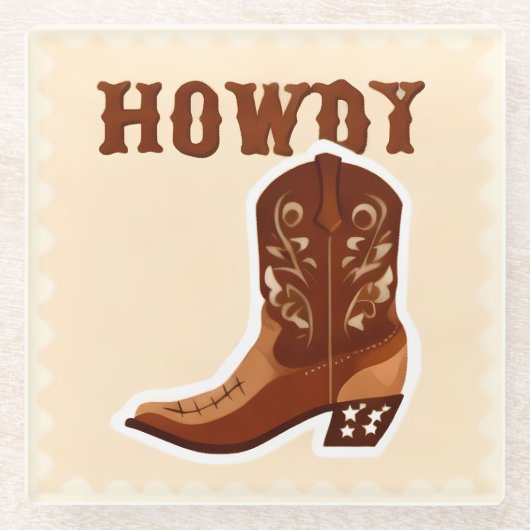 ハウディ バー ガラス コースター (正面)