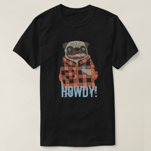 ハウディ・パグ Tシャツ (デザイン正面)