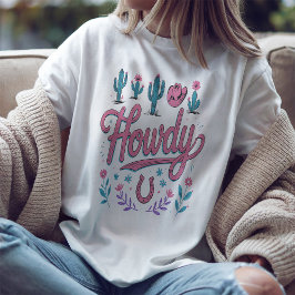 ハウディ・パステル・カウガール・ウエスタン・グラフィックTシャツ Tシャツ