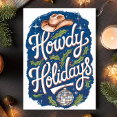 ハウディ・ホリデイズ・カウボーイ・ディスコボール・クリスマス シーズンカード