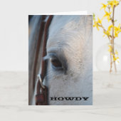 ハウディ・ホース・グリーティング・カード カード (黄色い花)