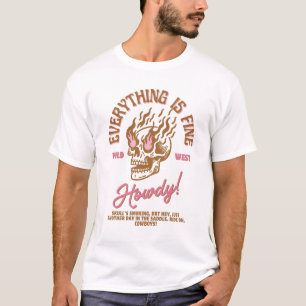 ハウディ!ワイルドウェストスカルグラフィック Tシャツ