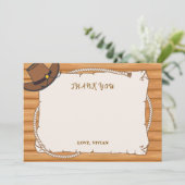 ハウディ！女性のカーボーイ誕生日サンキューカード 招待状 (スタンド正面)