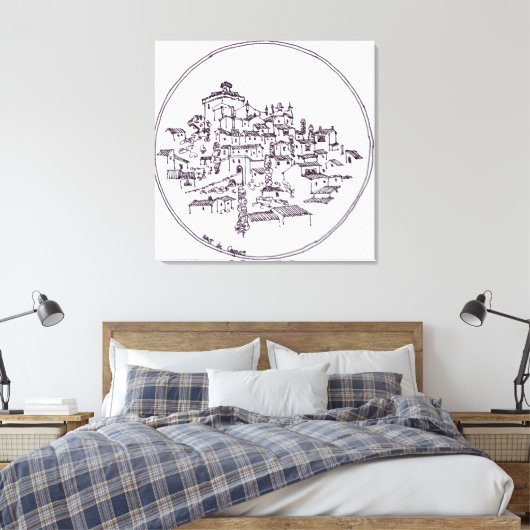 ハウトデカグネス村 |フランス,プロヴァンス キャンバスプリント (インサイチュ (寝室))