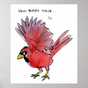 ハウバーズウェーブ(鳥)ショウジョウコウカンチョウ ポスター