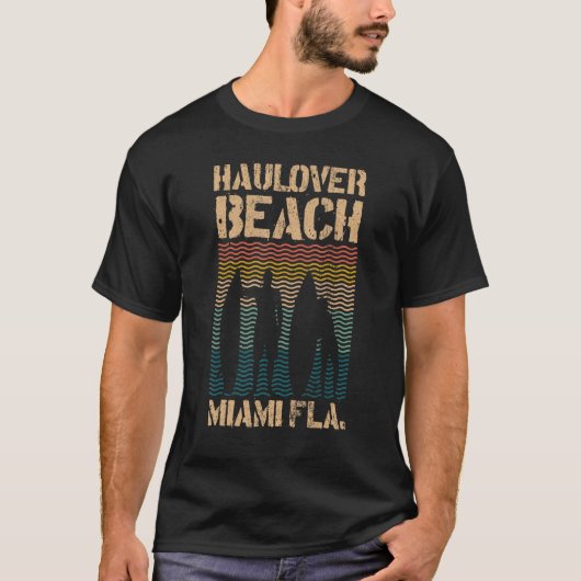 ハウビーチマイアミFloridaサーフスポットサマーサマーサマーサマースーベリーホテル Tシャツ (正面)