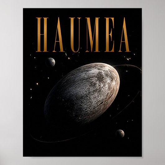 ハウメア ラグジュアリー 準惑星 スペース ポスター (正面)