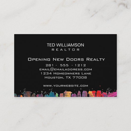 ハウモダン実在スエステートプロフェッショナル不動産仲介業者 名刺 (裏面)