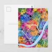 ハウラウェストベンガルの地図 ポストカード (正面/裏面)