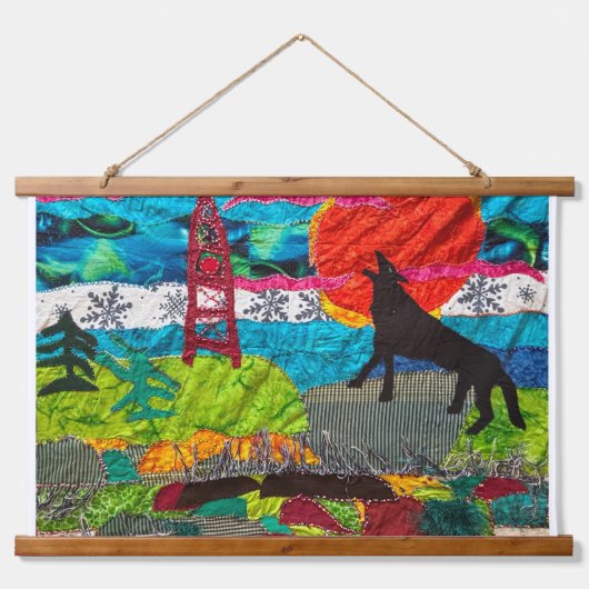 ハウラー・ウルフ 吊り下げ型タペストリー (正面)