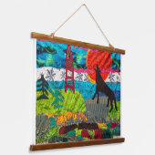 ハウラー・ウルフ 吊り下げ型タペストリー (傾斜あり)