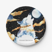 ハウリンお洒落ウルフ誕生日 ペーパープレート (正面)