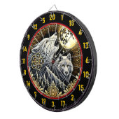 ハウリングウルフが強さと自由を照らす ダーツボード (正面右)