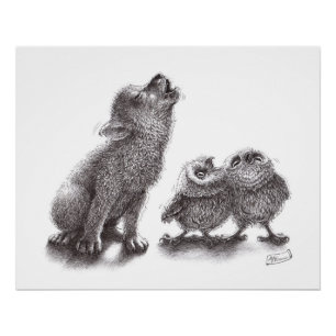 ハウリングウルフとフクロウたちのポスター ポスター