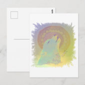 ハウリングウルフとマンダラプラントブランチのフレーム ポストカード (正面/裏面)