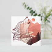 ハウリングウルフのベクトルイラストレーションランドスケープT- シーズンカード (スタンド正面)