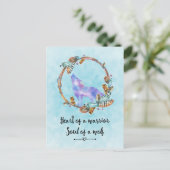 ハウリングウルフの水彩画を使用した引用文 ポストカード (スタンド正面)