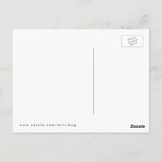 ハウリングウルフの水彩画を使用した引用文 ポストカード (裏面)