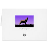 ハウリングウルフアットサンセット – オリジナルワイルドライフアート (裏面横)