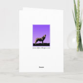ハウリングウルフアットサンセット – オリジナルワイルドライフアート カード (裏面)