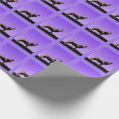 ハウリングウルフアットサンセット – オリジナルワイルドライフアート ラッピングペーパー (角)