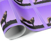 ハウリングウルフアットサンセット – オリジナルワイルドライフアート ラッピングペーパー (ロールコーナー)