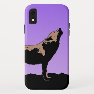 ハウリングウルフアットサンセット – オリジナルワイルドライフアート iPhone XRケース